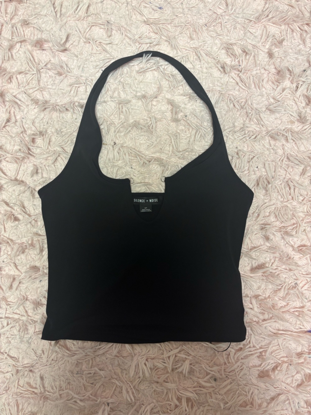 silence + noise Sleek Black Racerback Scoop Top